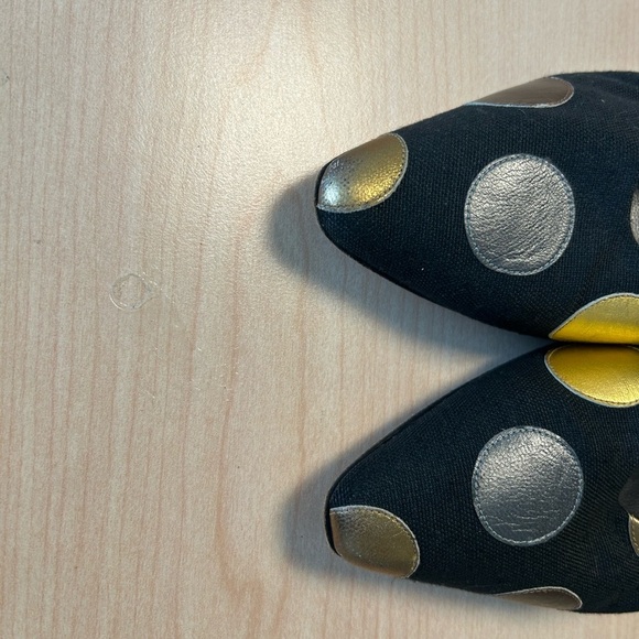 Paloma vintage polka dot pumps 9.5AA amazing condition! Fabric leather dots - Picture 4 of 12